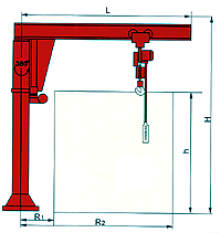 定柱式旋臂起重機